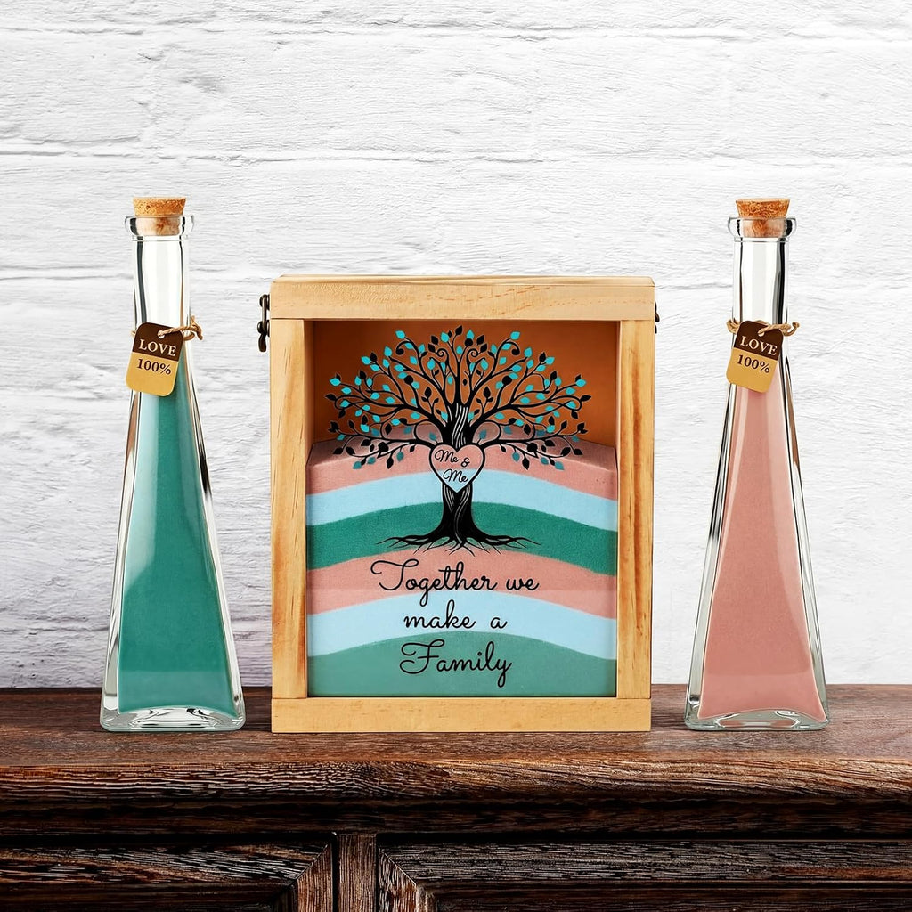Blosssound Unity Sand for Wedding Ceremony Set, Blue Pink, Love Tree
