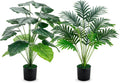 Der Rose 2 Pack 28" Fake Tropical Plants in Black Pots for Office Decor