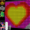 Smart Curtain Lights, 400 LED Halloween Christmas Color Changing RGB Fairy Lights, 6.6 x 6.6 FT with APP & Remote Control, DIY Waterproof Decor for Indoor Outdoor Bedroom Window Backdrop Holiday Party