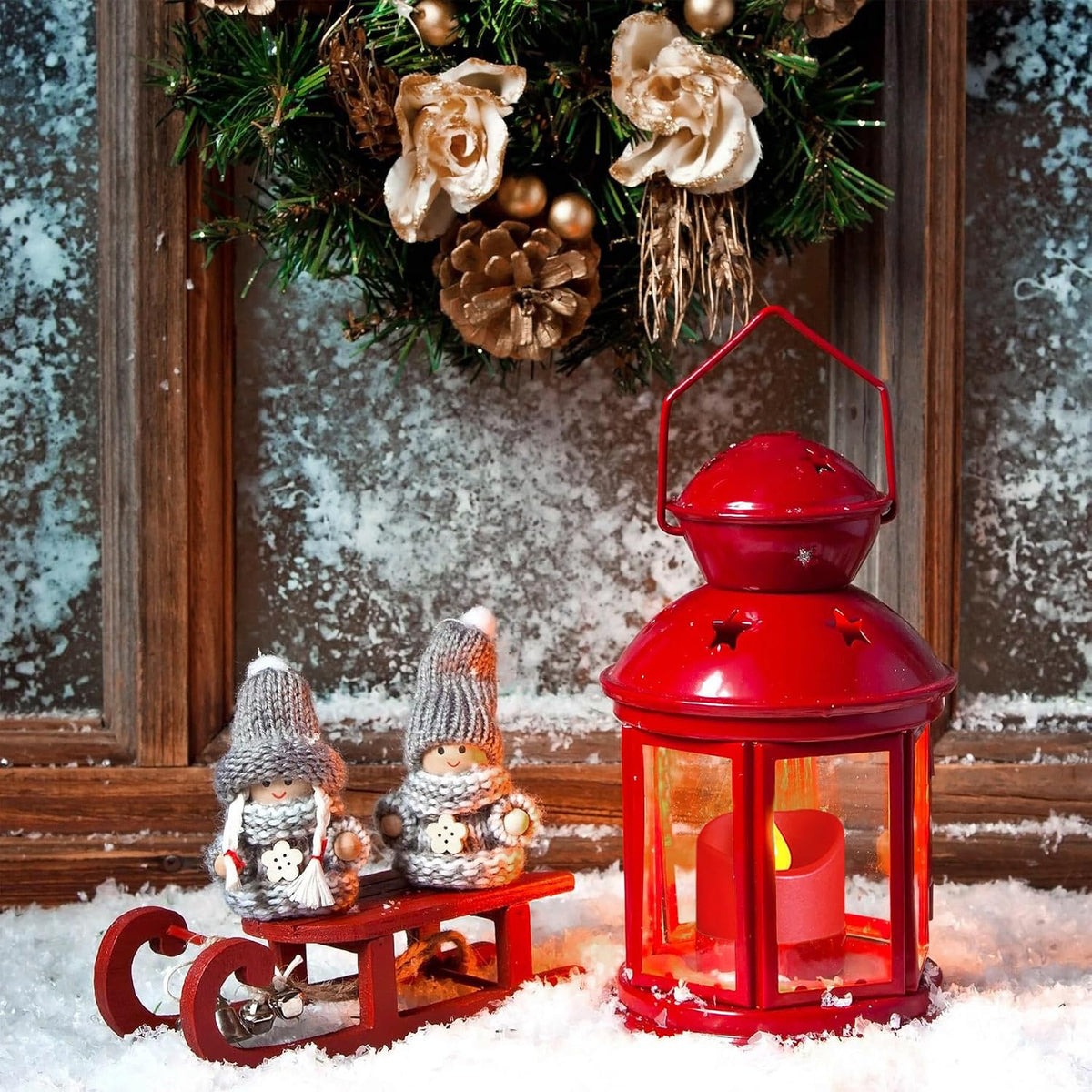 12 Pack Flameless Red Tea Light Battery Operated, Flickering LED Red Votive Candles Outdoor Flicker Electric Fake Tealight Candles Bulk for Christmas Halloween Wedding Romantic Party Decorations