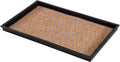 Anji Mountain Heavy Duty Waterproof Rubber Shoe Storage Mat Organizer/Boot Storage Multi Use for Entryway with Coir, Tan and Blue Insert, Fits 2 Pair (24.5" Wide)