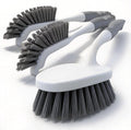 3 Pack Hard Bristle Scrub Brush Set, Heavy Duty Cleaning Brushes with Ergonomic Handle, Specifically Designed for Bathroom, Shower, Bathtub, Tub, Carpet, Floor, Grout, Tile