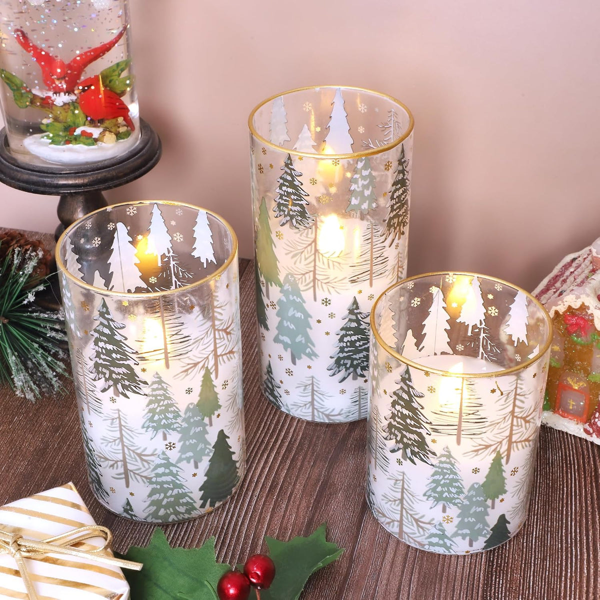 Impress Life Christmas Tree Flameless Candles with Remote