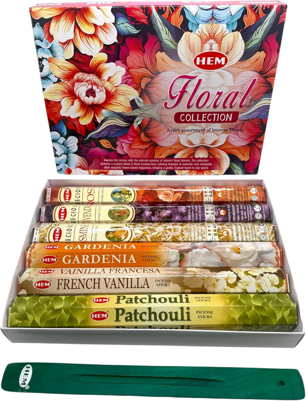 Hem Assorted Floral Incense Sticks, 6 Fragrances x 20 Sticks, 120 Total