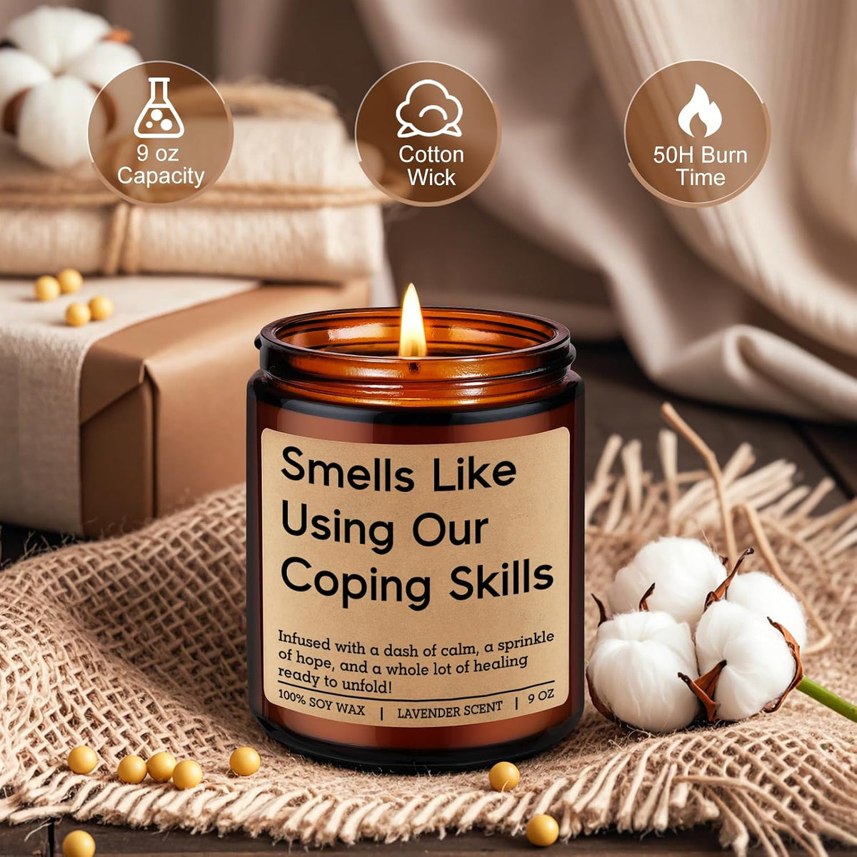 LEADO Candle, Therapist Gifts - Mental Health, Graduation, Psychology Gifts