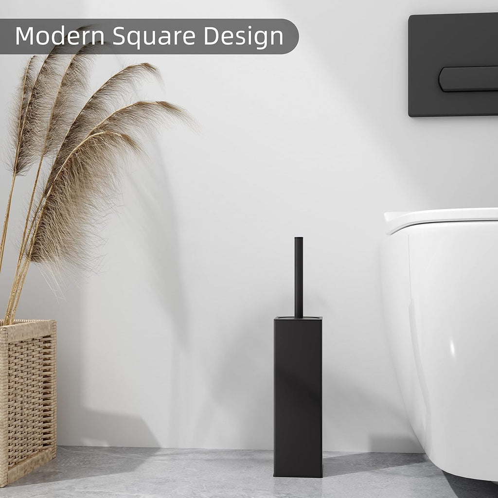 Stainless Steel Toilet Bowl Brush and Holder for Bathroom Storage Organization