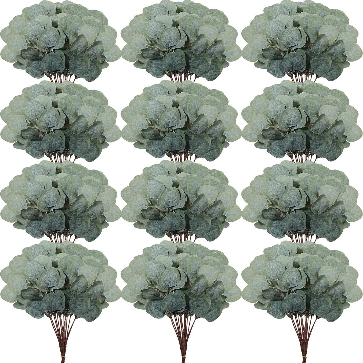 Taiyin 70 Pieces Artificial Eucalyptus Leaves Set Greenery Eucalyptus Stem