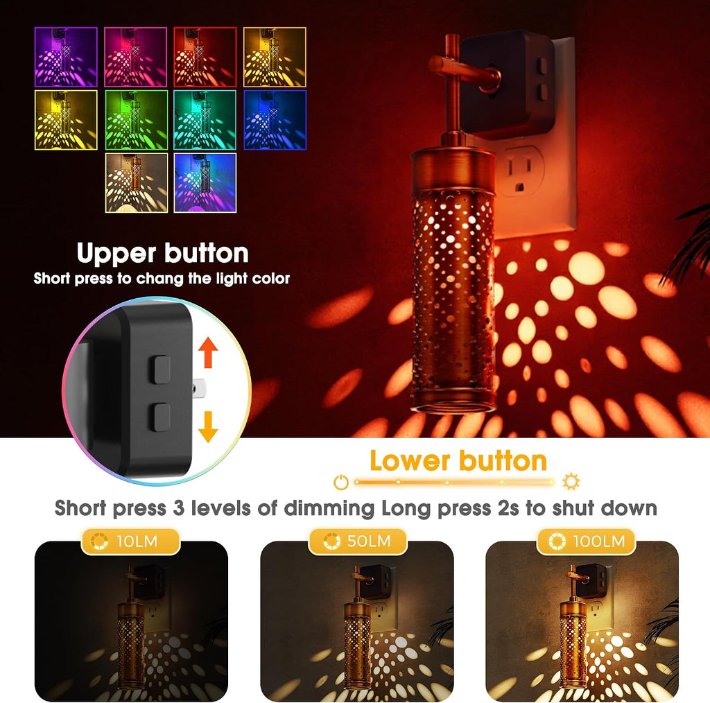 L LOHAS LED Night Light, Color Changing Night Lights Plug into Wall
