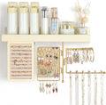 Hanging Jewelry Organizer Wall Mounted with Necklace Earring Ring Holder