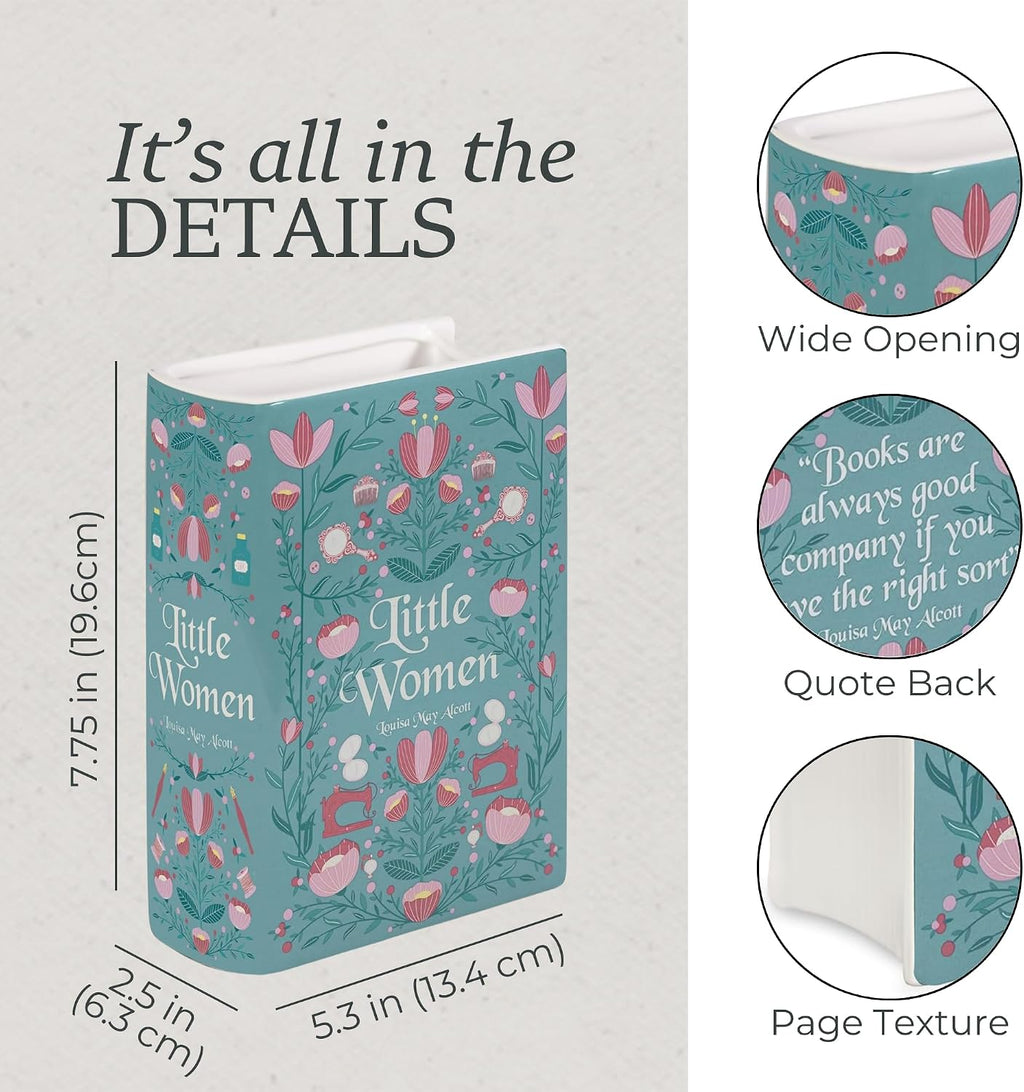 Steel Mill & Co. Ceramic Book-Shaped Vase, Little Women