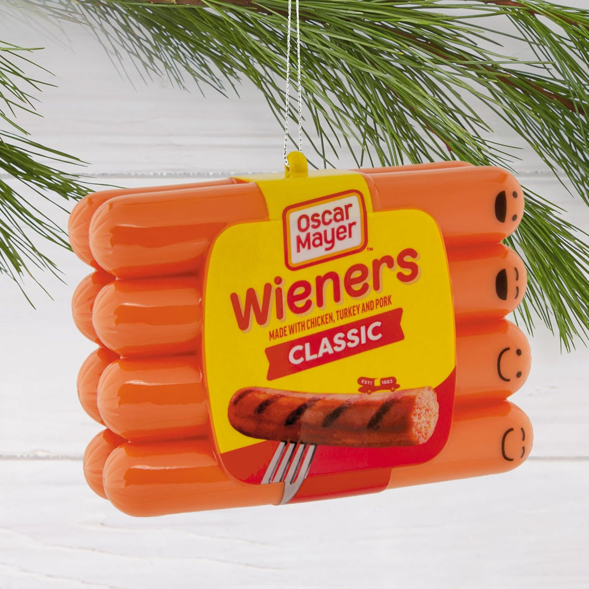 Hallmark Oscar Mayer Christmas Ornaments (Classic Wieners) Set of 2