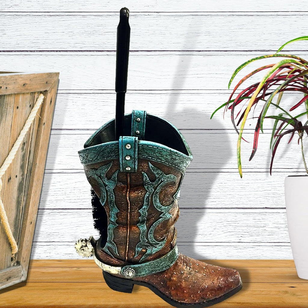 BestGiftEver Western Boot Toilet Brush Holder