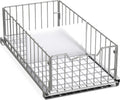 Simple Houseware Pull-Out Cabinet Sliding Basket, 17.2Dx9.7Wx5H, Chrome