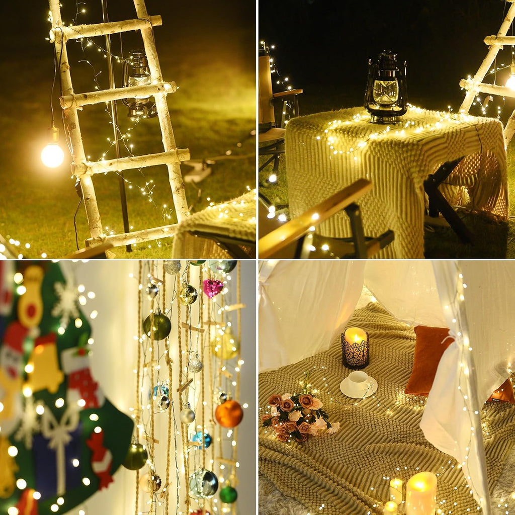 Dailyart 200 LED Fairy Lights Plug in with Remote & Timer for Christmas