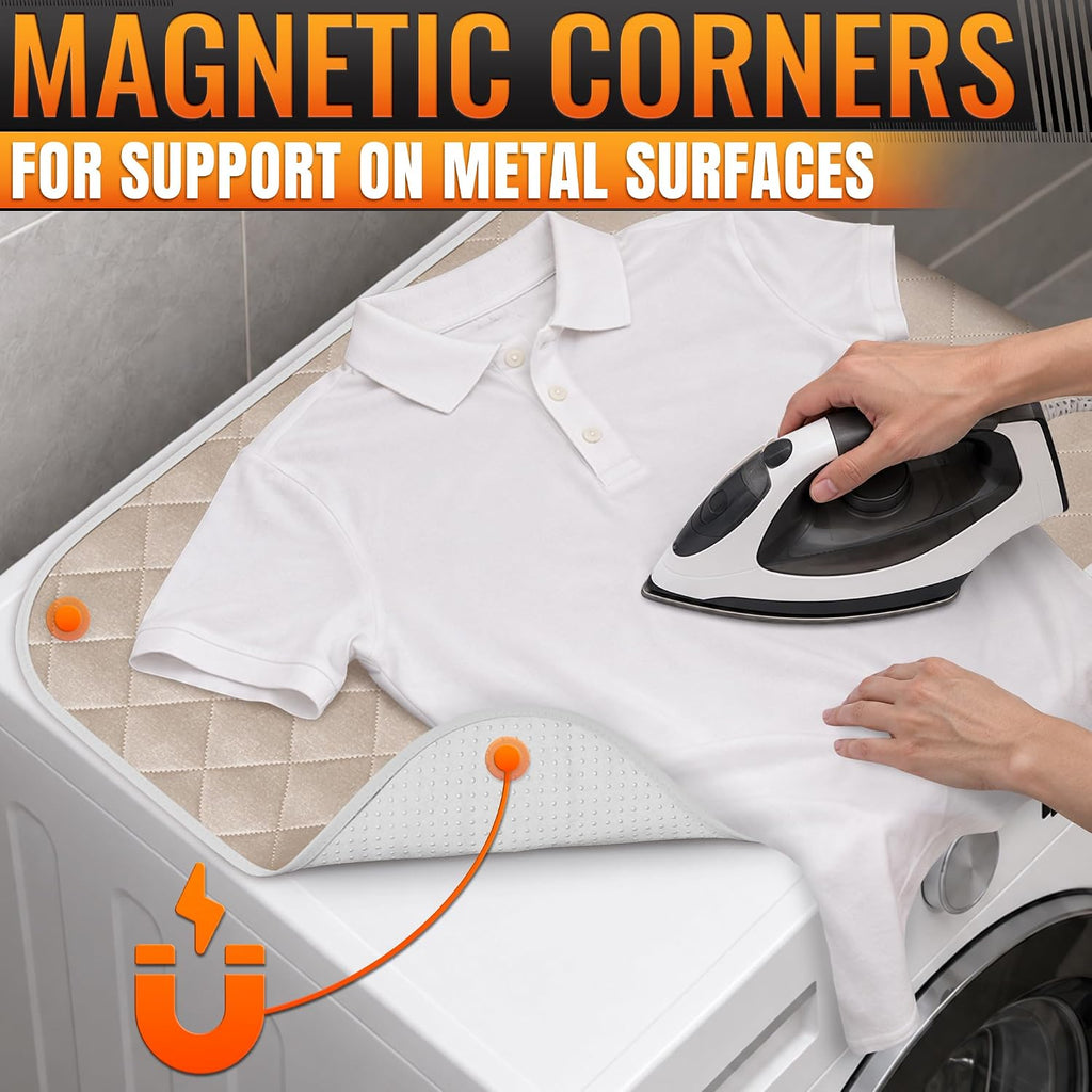 3-in-1 Ironing Mat for Table Top, 39.6" x 17.9", Magnetic Edges