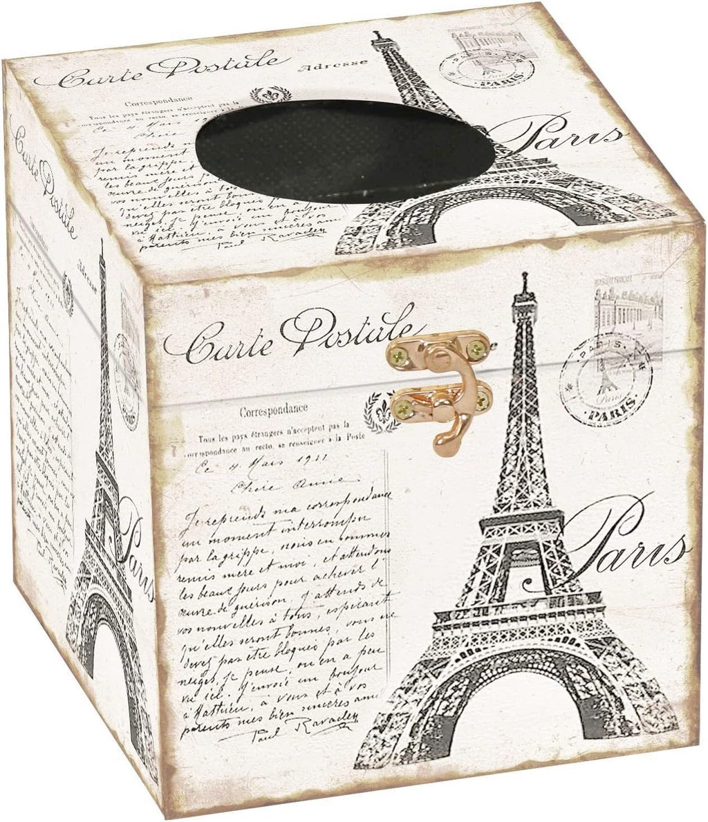 Bellaa Decorative Tissue Box, Vintage, Cover, Holder, Square, Fit Most