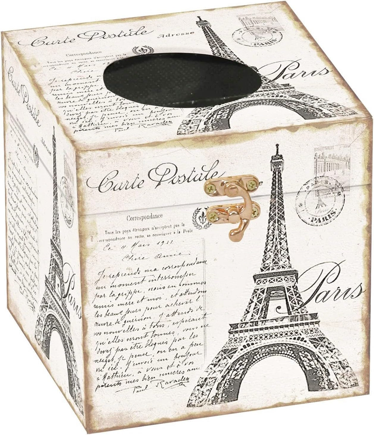 Bellaa Decorative Tissue Box, Vintage, Cover, Holder, Square, Fit Most