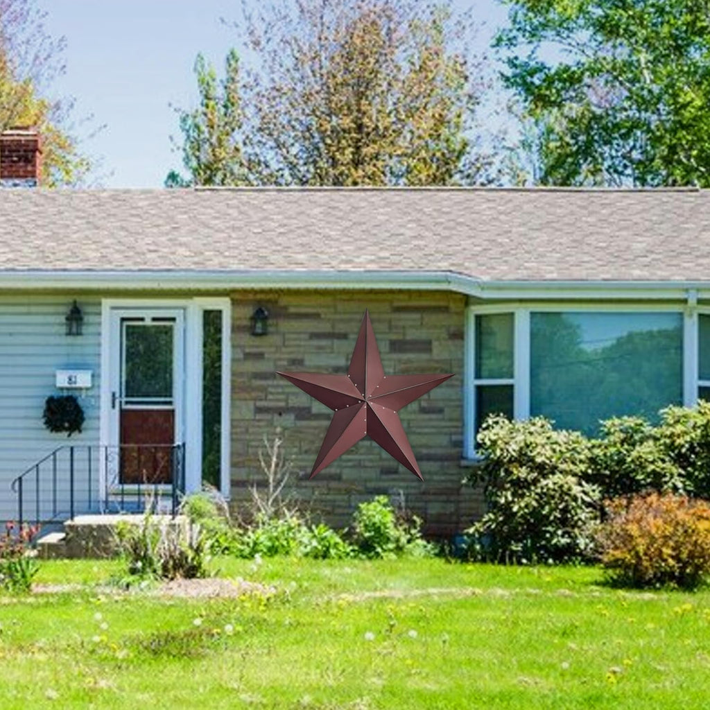 COOZZYHOUR 48Inch Large Metal Barn Star Outdoor Wall art Decor-Americana Exterior House Decor-Metal Star for Outside Texas Stars Art Rustic Vintage Western Country Home Farmhouse Decoration