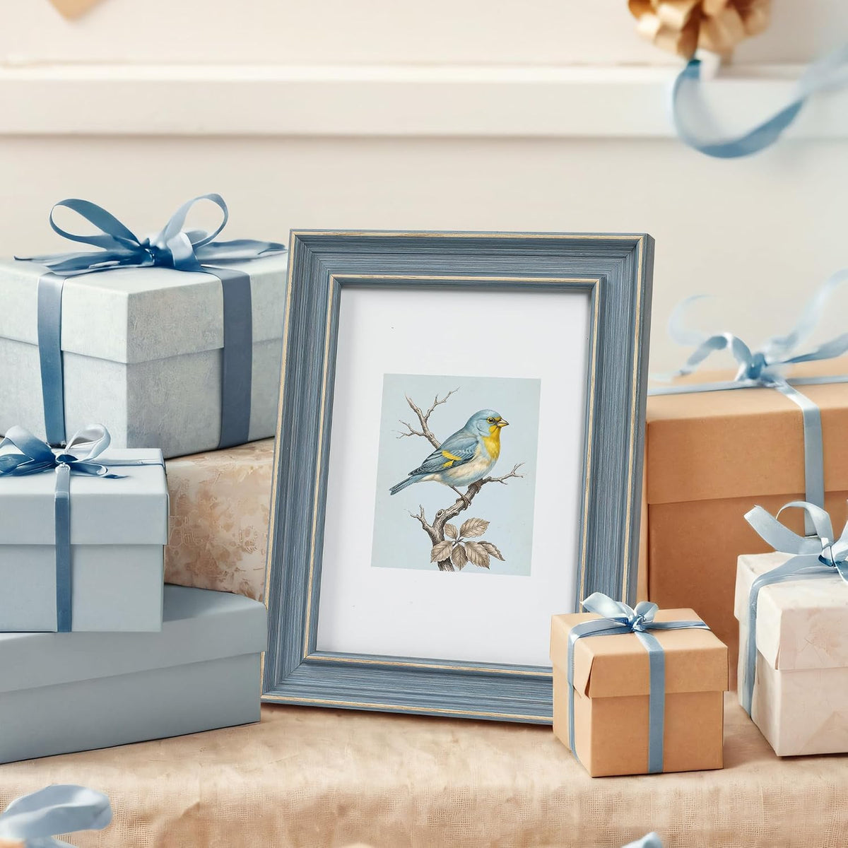 Afuly 5x7 Blue Picture Frame Vintage Coastal Photo Frame