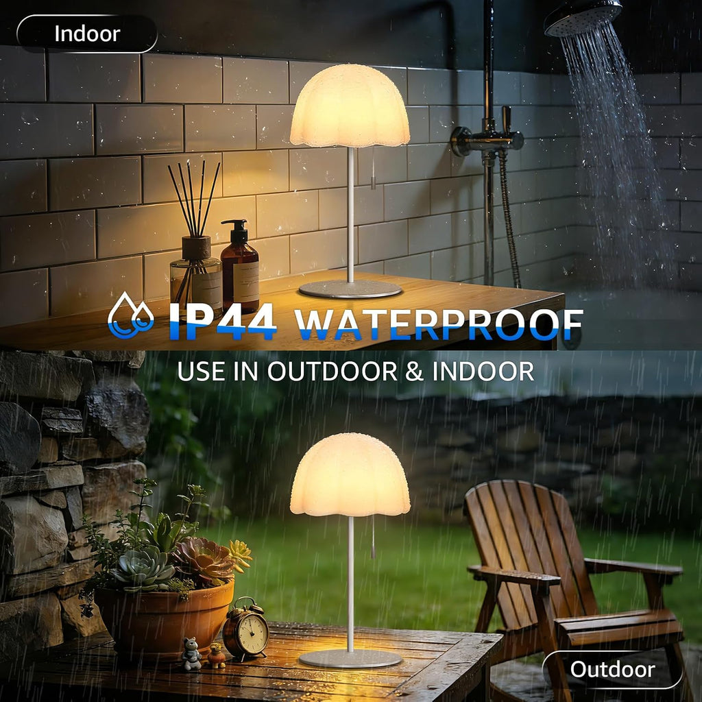 FUYO Shower Lamp Waterproof with Warm White & RGB, 4000mAh