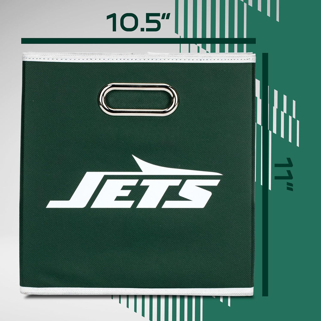 Franklin Sports NFL New York Jets Collapsible Storage Bin - 11"x11"