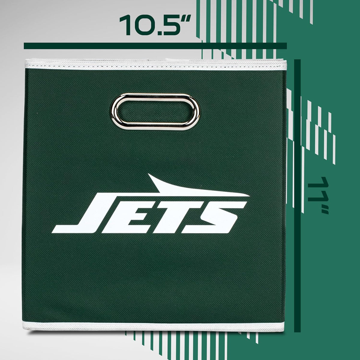 Franklin Sports NFL New York Jets Collapsible Storage Bin - 11"x11"