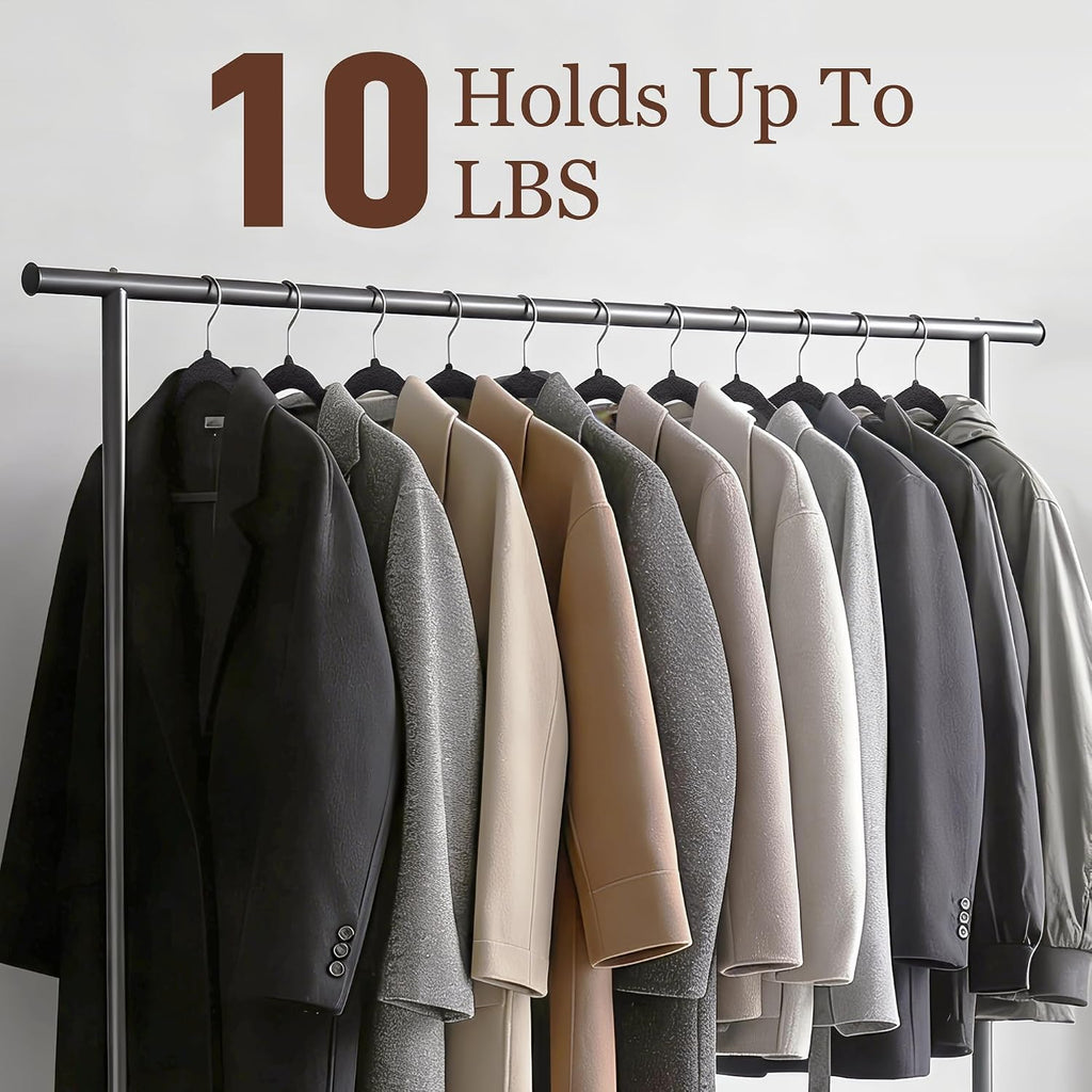Velvet Hangers 100 Pack, 17.5" Non-Slip Clothes Hangers, Black