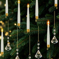 JOIONE Christmas Tree Candles, 10 Pack Crystal Diamond Tree Hanging Decor