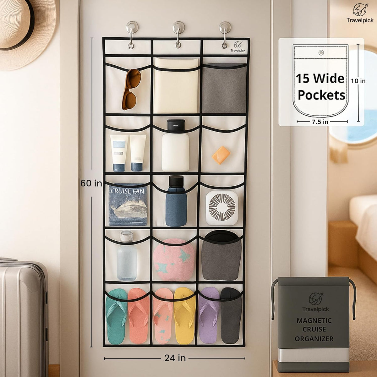 Cruise Ship Magnetic Door Organizer - Cruise Essentials 2026