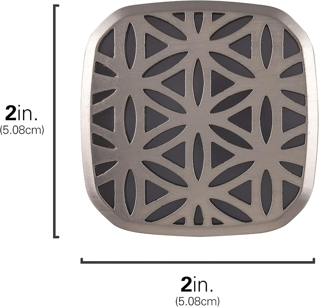 Lights By Night Decorative LED Night Light, Brushed Nickel Flower Design