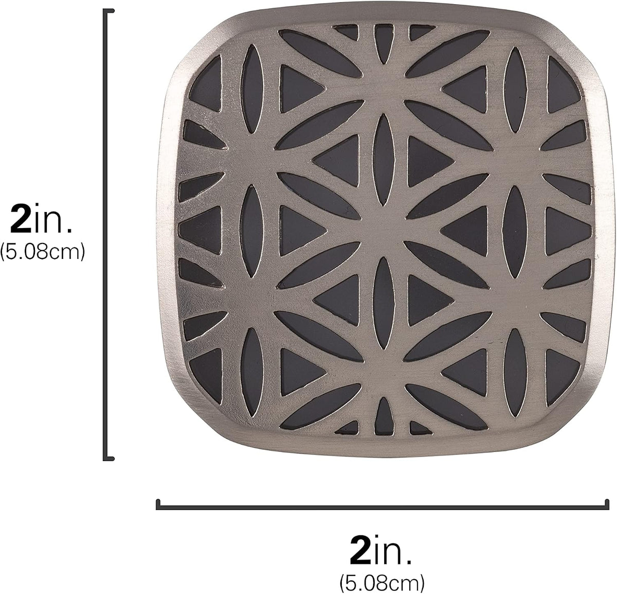 Lights By Night Decorative LED Night Light, Brushed Nickel Flower Design