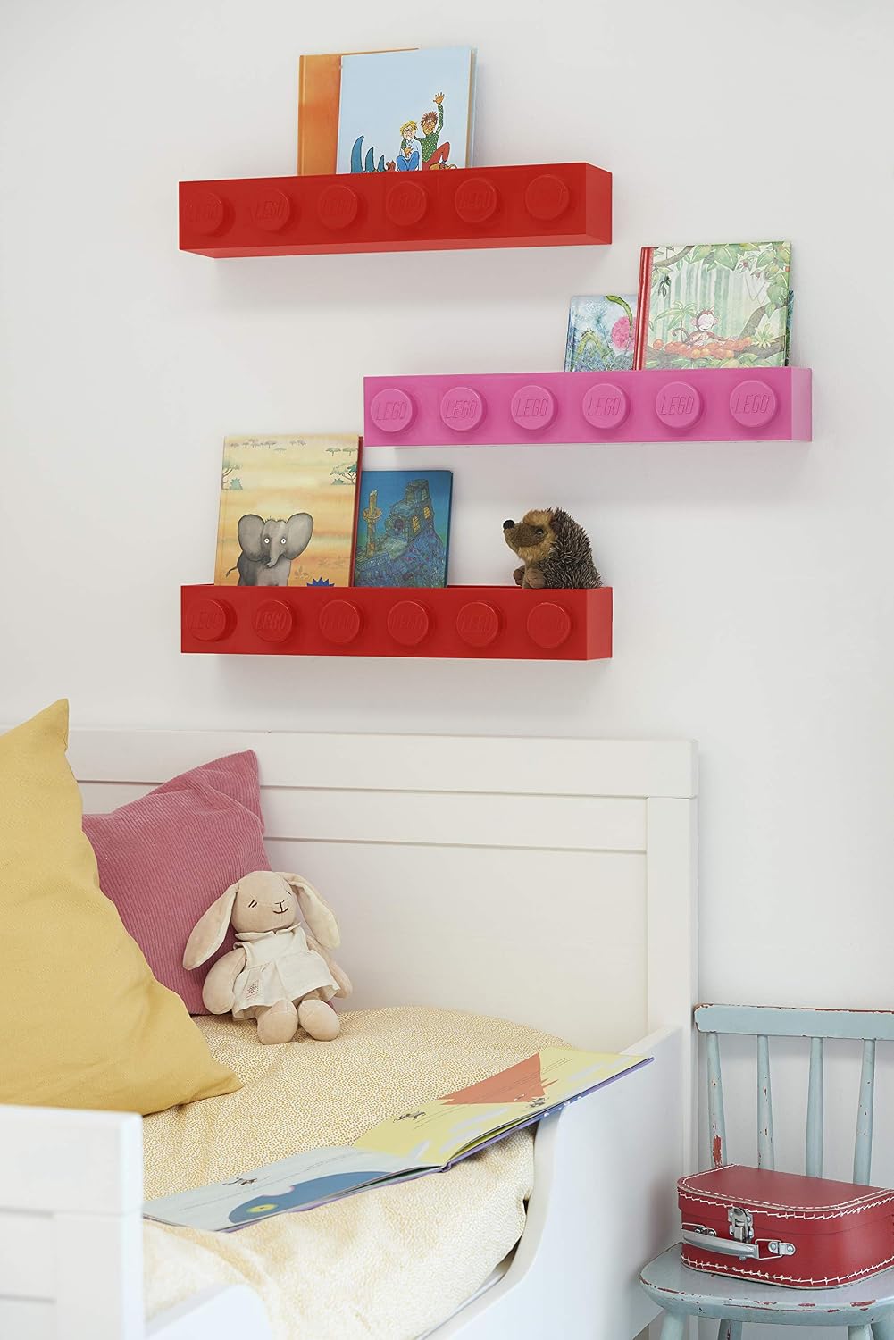 Room Copenhagen LEGO Book Rack Wall Shelf 18.9 in Red