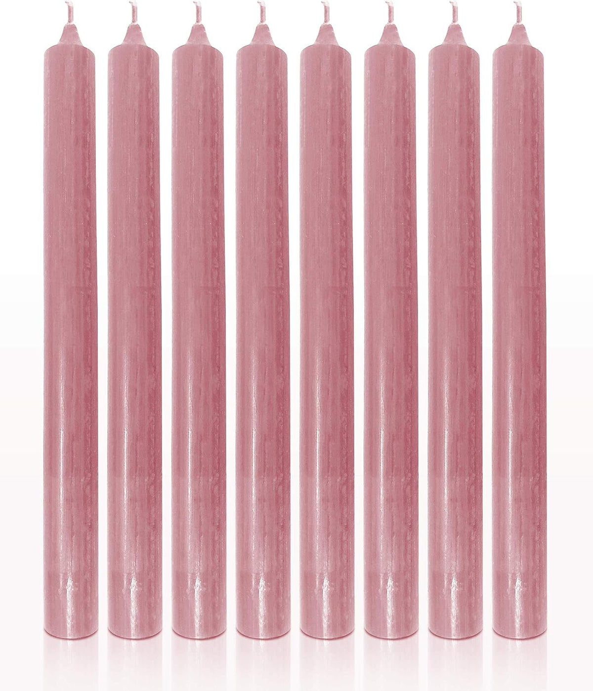 Hyoola 10 Inch Dinner Candles - 12 Pack - Rose Pink Tall Unscented Rustic Long Burning Candle Sticks