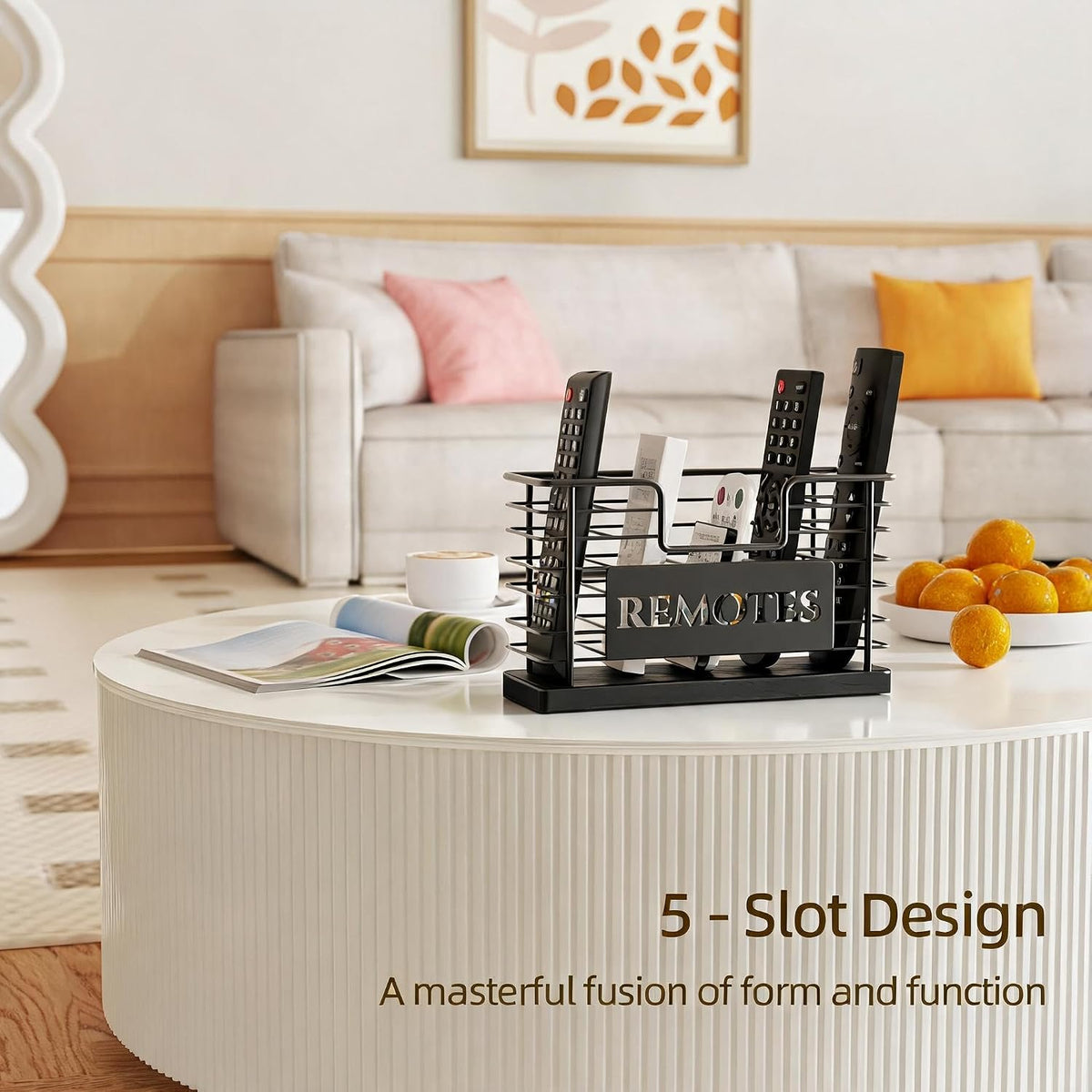 Remote Control Holder, 5-Slot TV Remote Holder Wall Mount