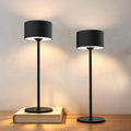 Set of 2 Cordless Table Lamps, 10.3" High Black Rechargeable Small Lamps