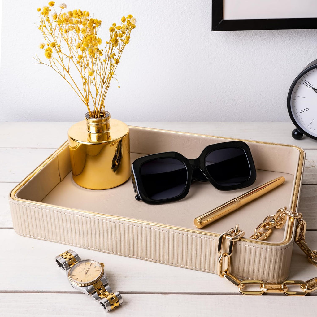 Perfume Tray Valet Tray Night Stand Bedside Organizer| Perfume Organizer Catchall| Perfume Trays for Dresser Vanity Tray for Dresser Countertop| Perfume Holder| Nightstand Organizer Women