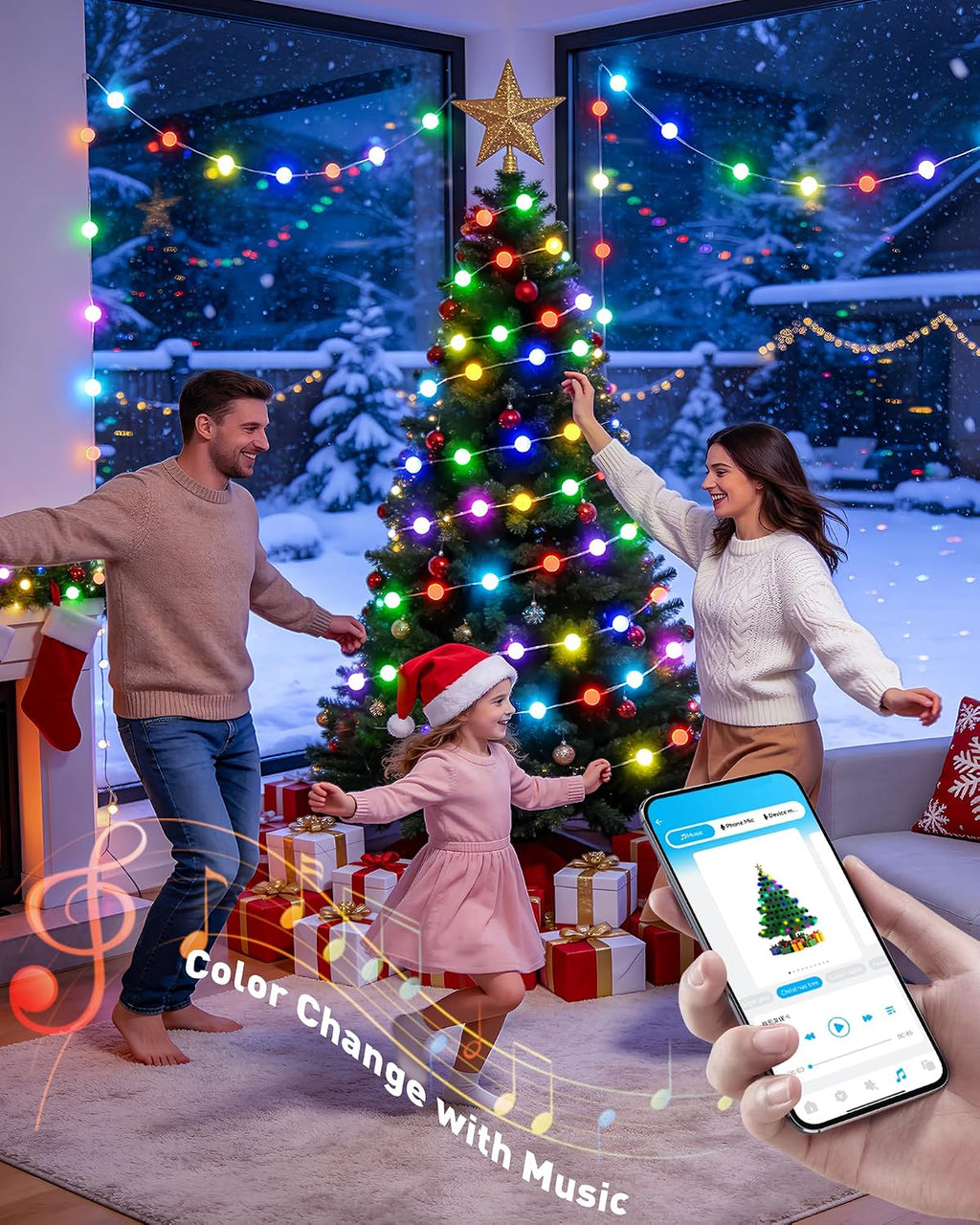 JMEXSUSS Smart Globe String Lights for Classroom Dorm, RGB Fairy Lights