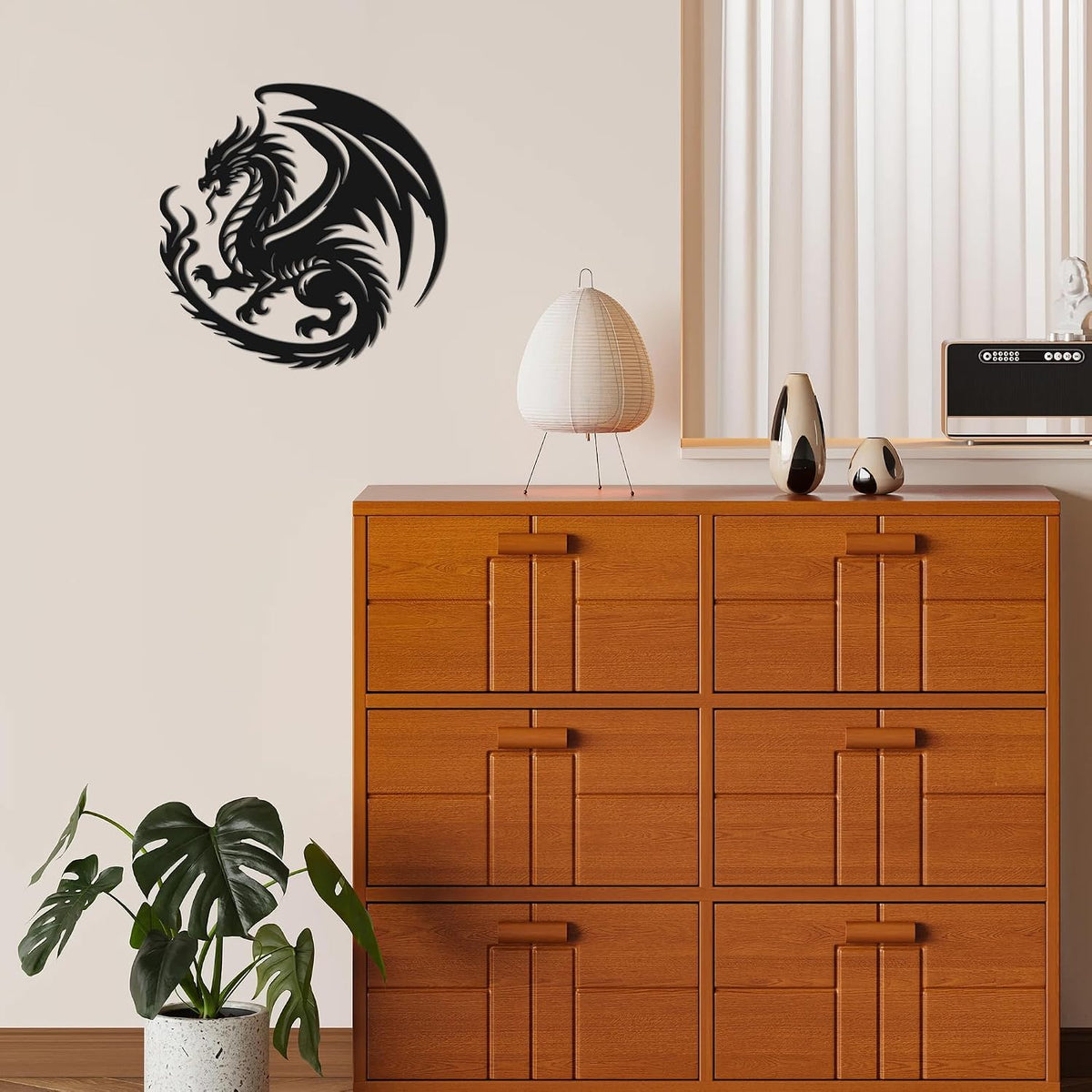 Rajukit Metal Dragon Wall Art Fantasy Decor for Home
