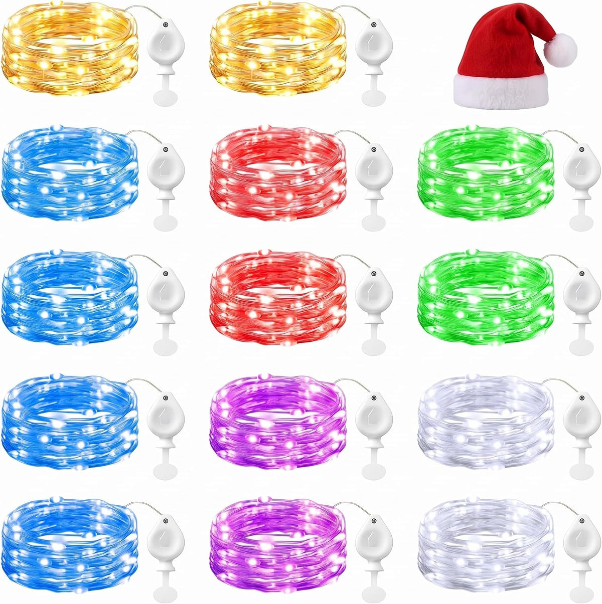 Brightown 14 Pack 6 Color LED Fairy Lights Battery Operated String Lights