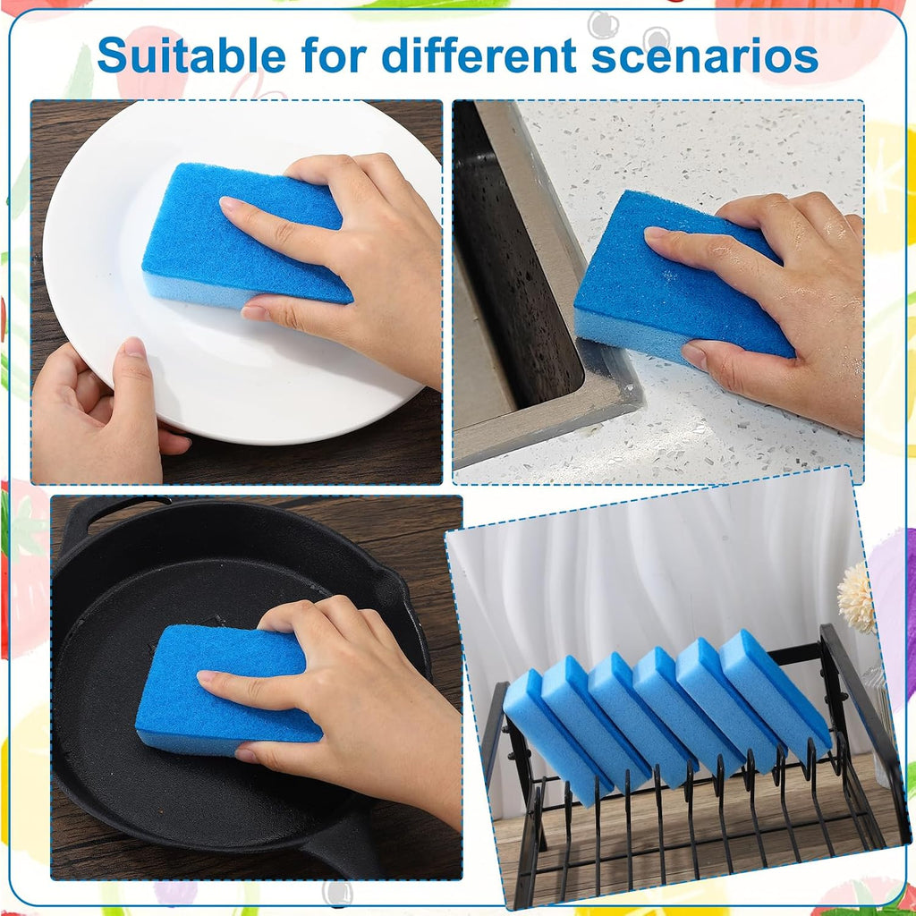 50 Pcs Individually Wrapped Sponges for Airbnb Apartment Blue