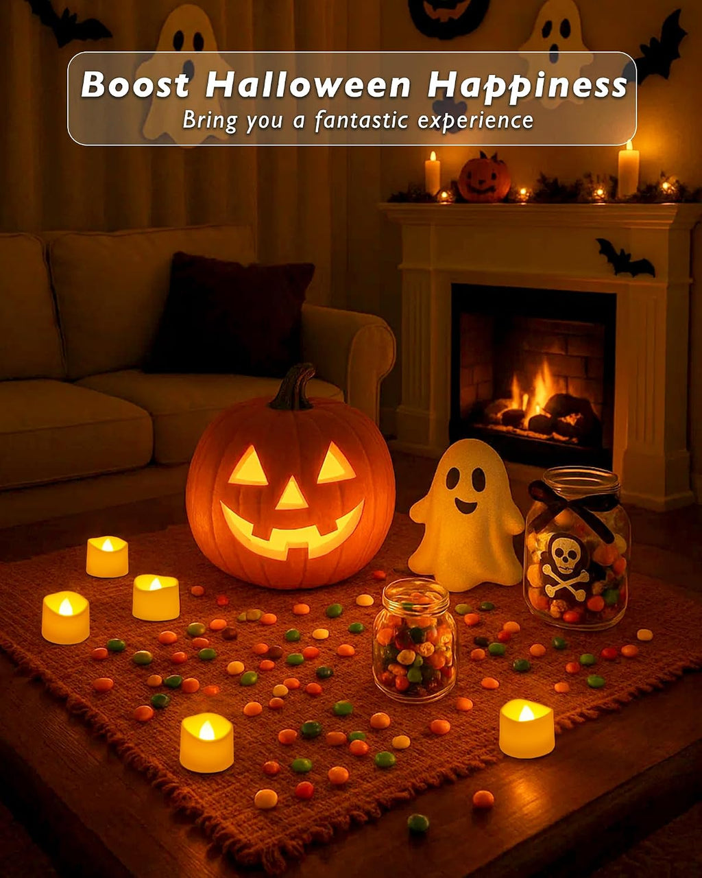 Raycare Battery Operated Tea Lights, 200+Hour Flickering Flameless Candles