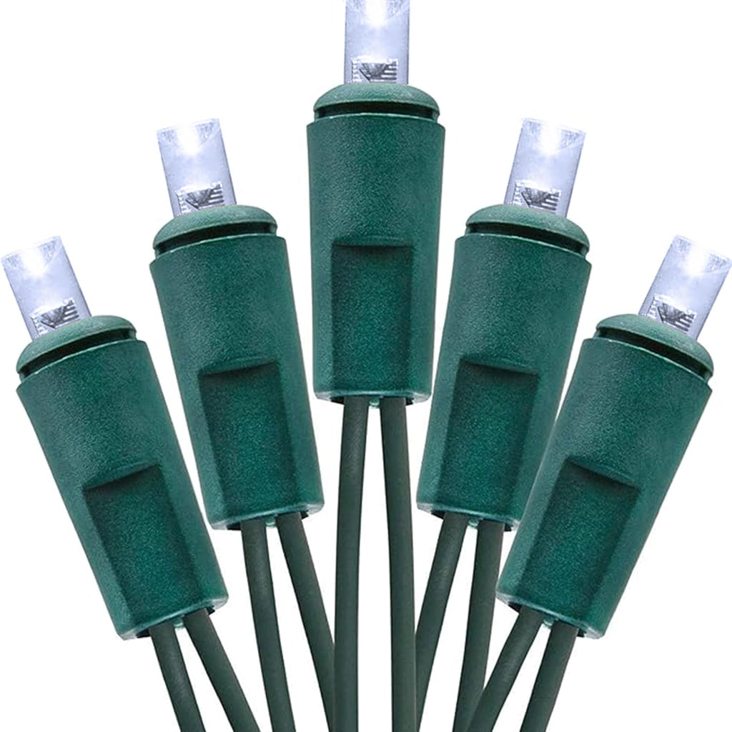 60 LED Mini Christmas Lights Cool White Green Wire String Lighting Indoor Outdoor Xmas Tree Garden Holiday Party Decor UL Certified Indoor & Outdoor String Lights