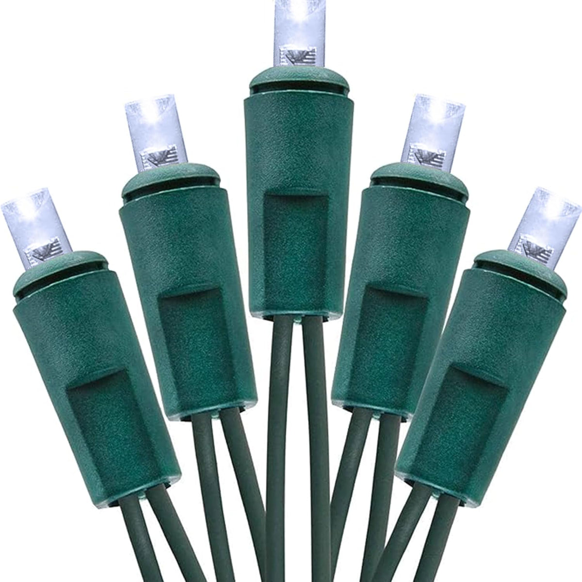 60 LED Mini Christmas Lights Cool White Green Wire String Lighting Indoor Outdoor Xmas Tree Garden Holiday Party Decor UL Certified Indoor & Outdoor String Lights