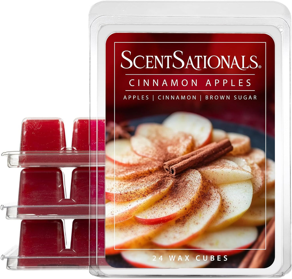 ScentSationals Cinnamon Apples Scented Fall Wax Melts 10oz (24 Cubes)