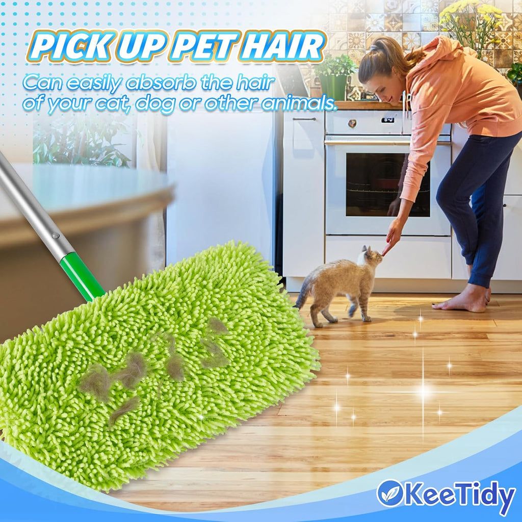 Reusable Microfiber Mop Pad Compatible with Swiffer Mop & Go Deluxe 2-in-1