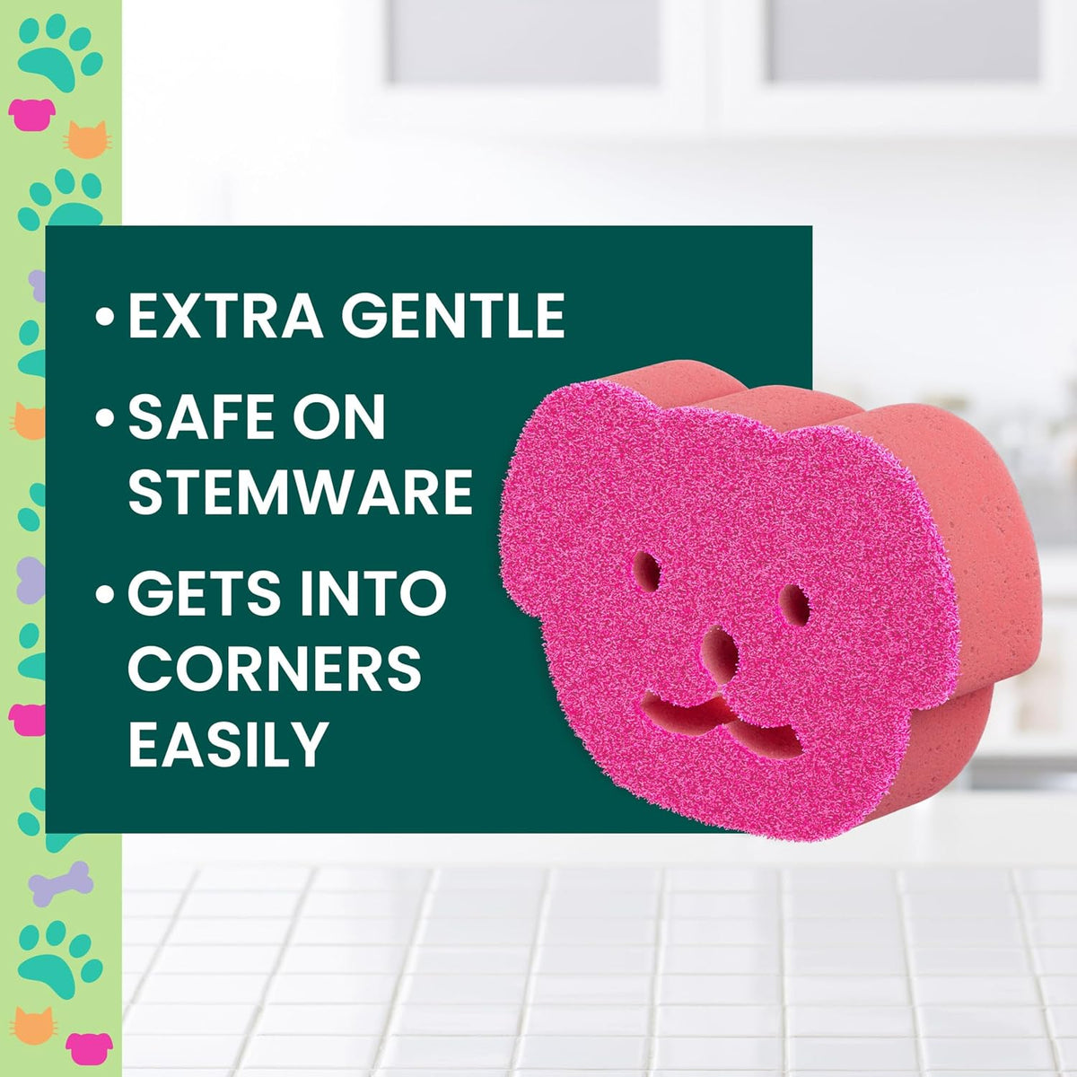 Scotch-Brite Doggone Tidy Non-Scratch Scrub Sponge, (Pack of 12)