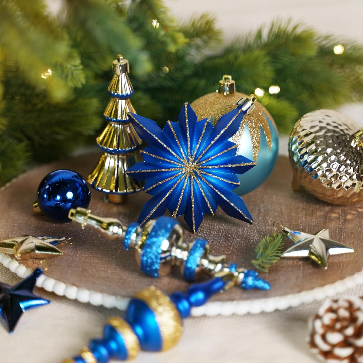 SHareconn 80Pcs Christmas Tree Ornaments Set Christmas Tree Decorations