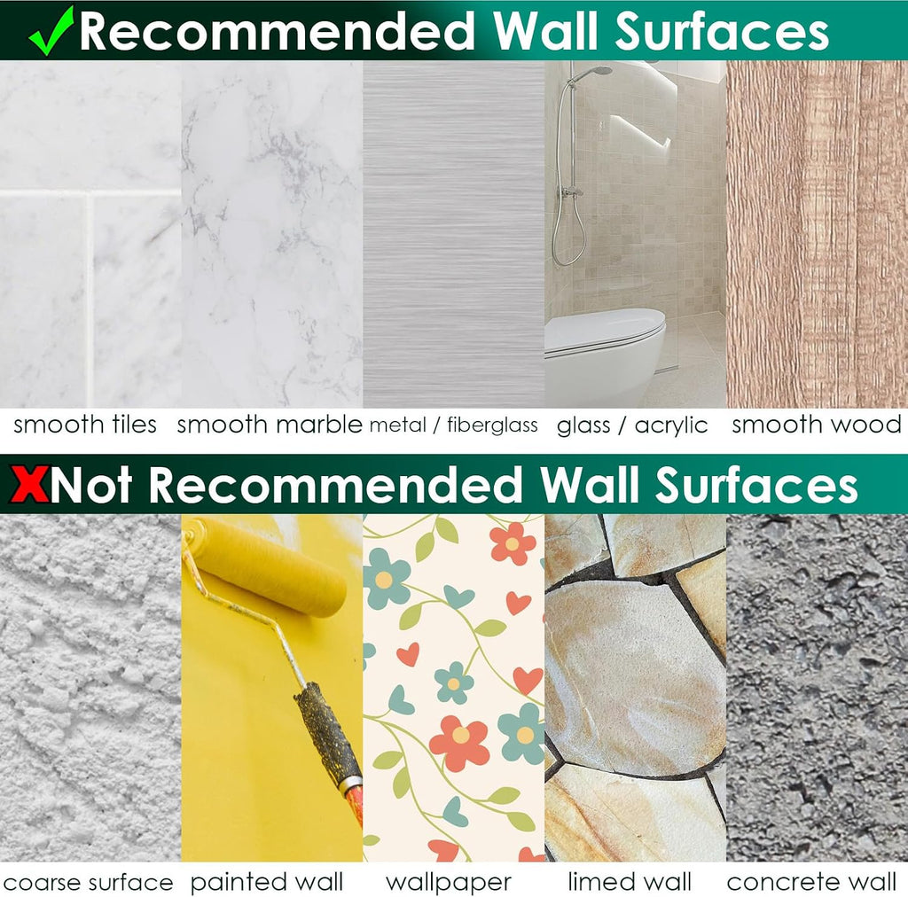 Shower Caddy Adhesive Replacement Stickers for Organizer and Shelf, Bathroom Strips 4 Pack