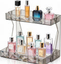 Perfume Organizer for Vanity, Premium Clear Acrylic Makeup Organizer Countertop with Non-Slip Trays, Easy 30-Second Assembly, organizador de maquillaje (Dark Diamond)