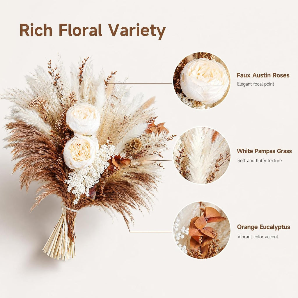 Pampas Grass Bouquet Dried Flowers Fall Decor